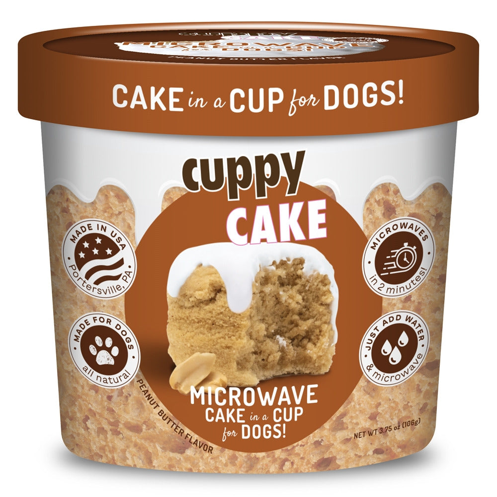 Puppy Cake Cuppy Cake - Microwave Cake in A Cup for Dogs - Peanut Butter Flavor