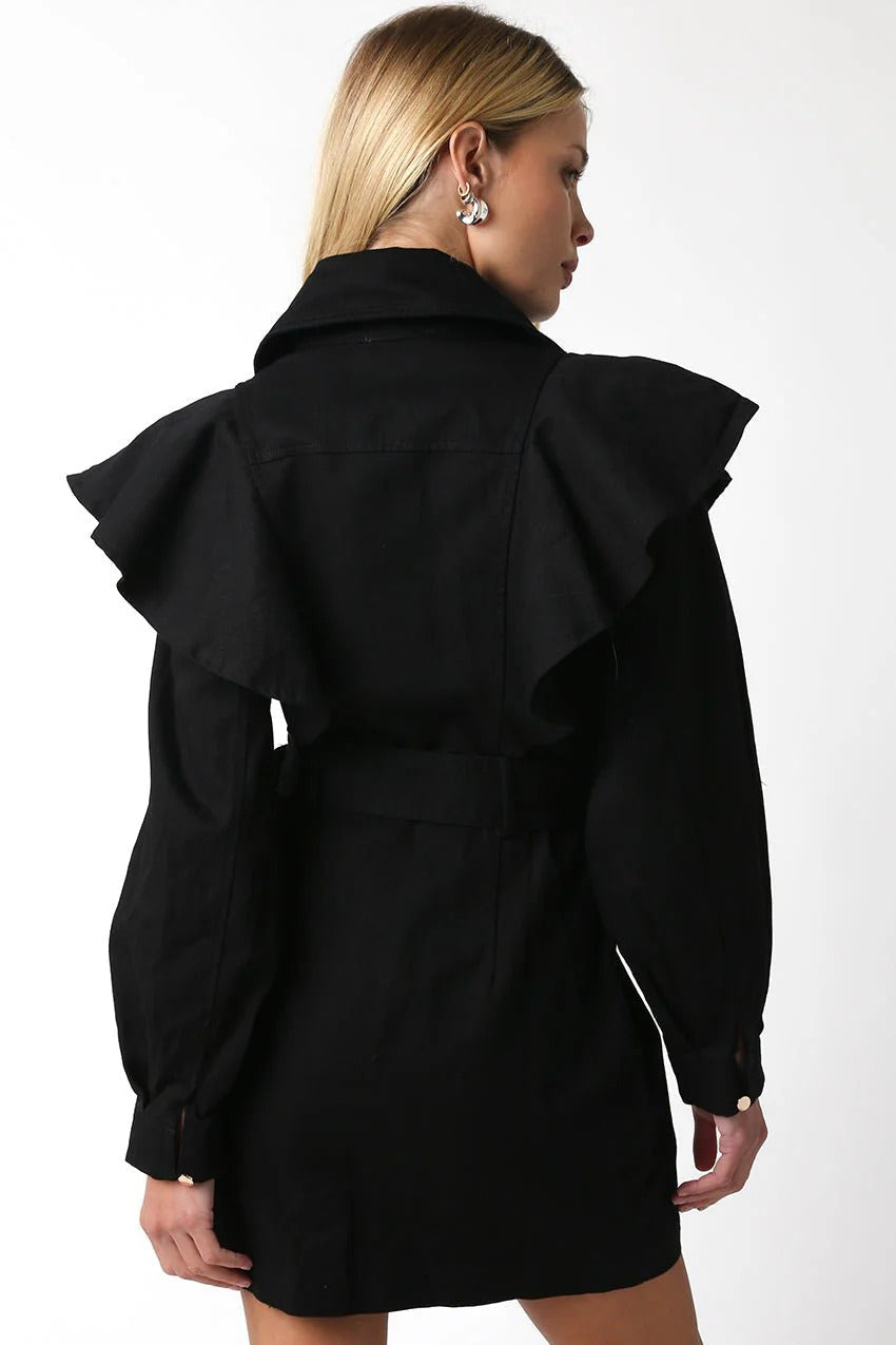 Ruby & Jenna Women's Ruffle Detail Dress