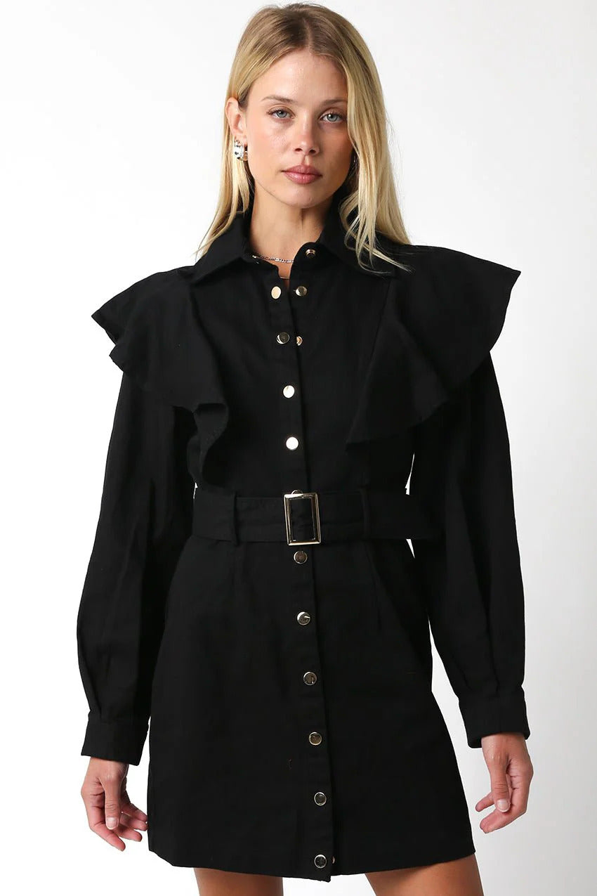 Ruby & Jenna Women's Ruffle Detail Dress