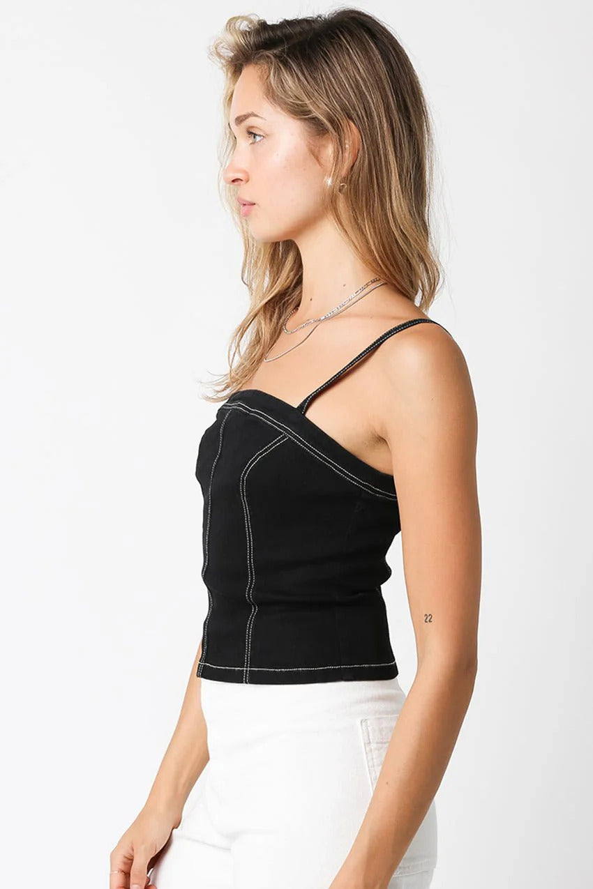 Ruby & Jenna Women's Denim Stretch Tank