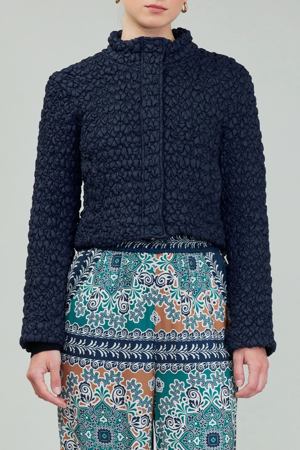 Ruby & Jenna Women's Quilted Puffed Jacket