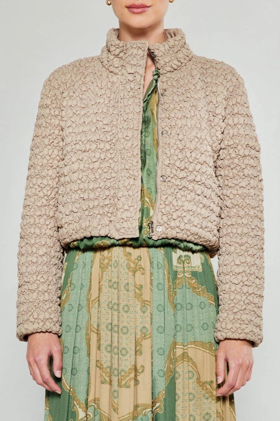 Ruby & Jenna Women's Quilted Puffed Jacket