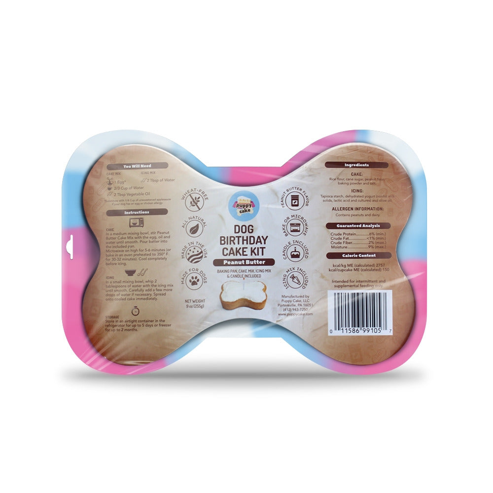 Puppy Cake Dog Birthday Cake Kit - Peanut Butter