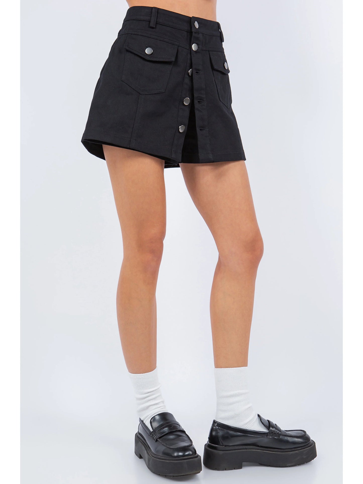 Ruby & Jenna Women's Button Up Skort