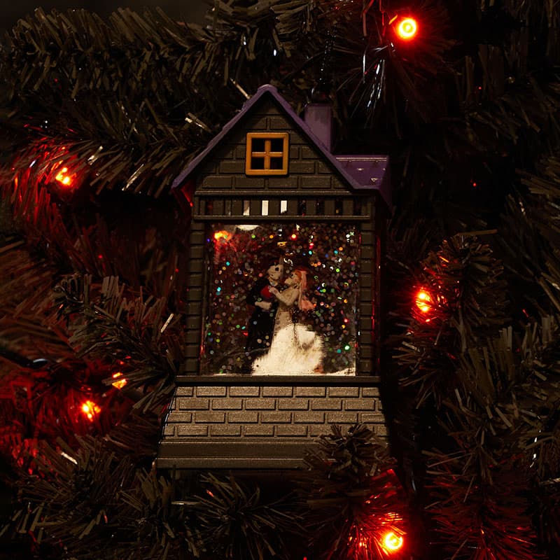 Cracker Barrel Haunted House Glitter Globe Ornament