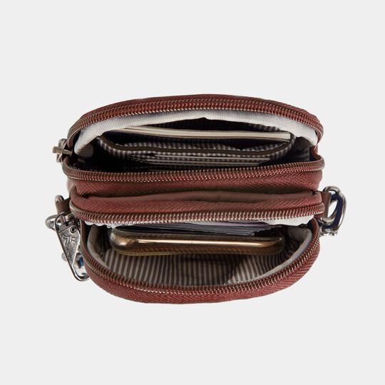 Travelon Anti-Theft Boho 2 Compartment Phone Crossbody