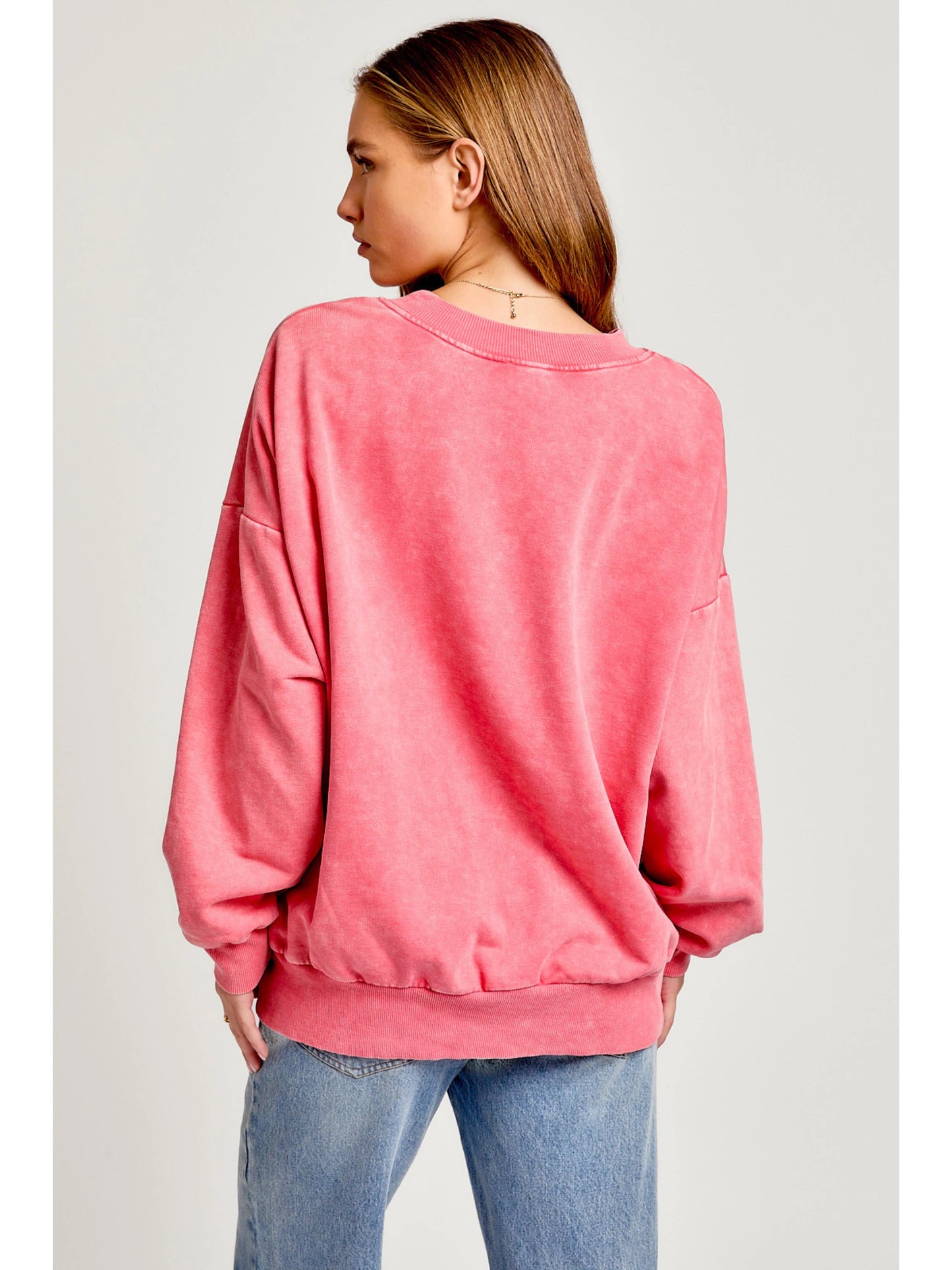 Ruby & Jenna Women's Game Day - Printed Oversized Sweatshirt