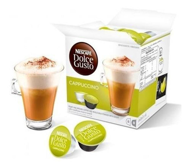 Pampa Direct Nescafé Dolce Gusto Cappuccino Café Tostado Molido En Cápsulas Coffee Capsules, 6 g / 0.2 oz each (box of 16)