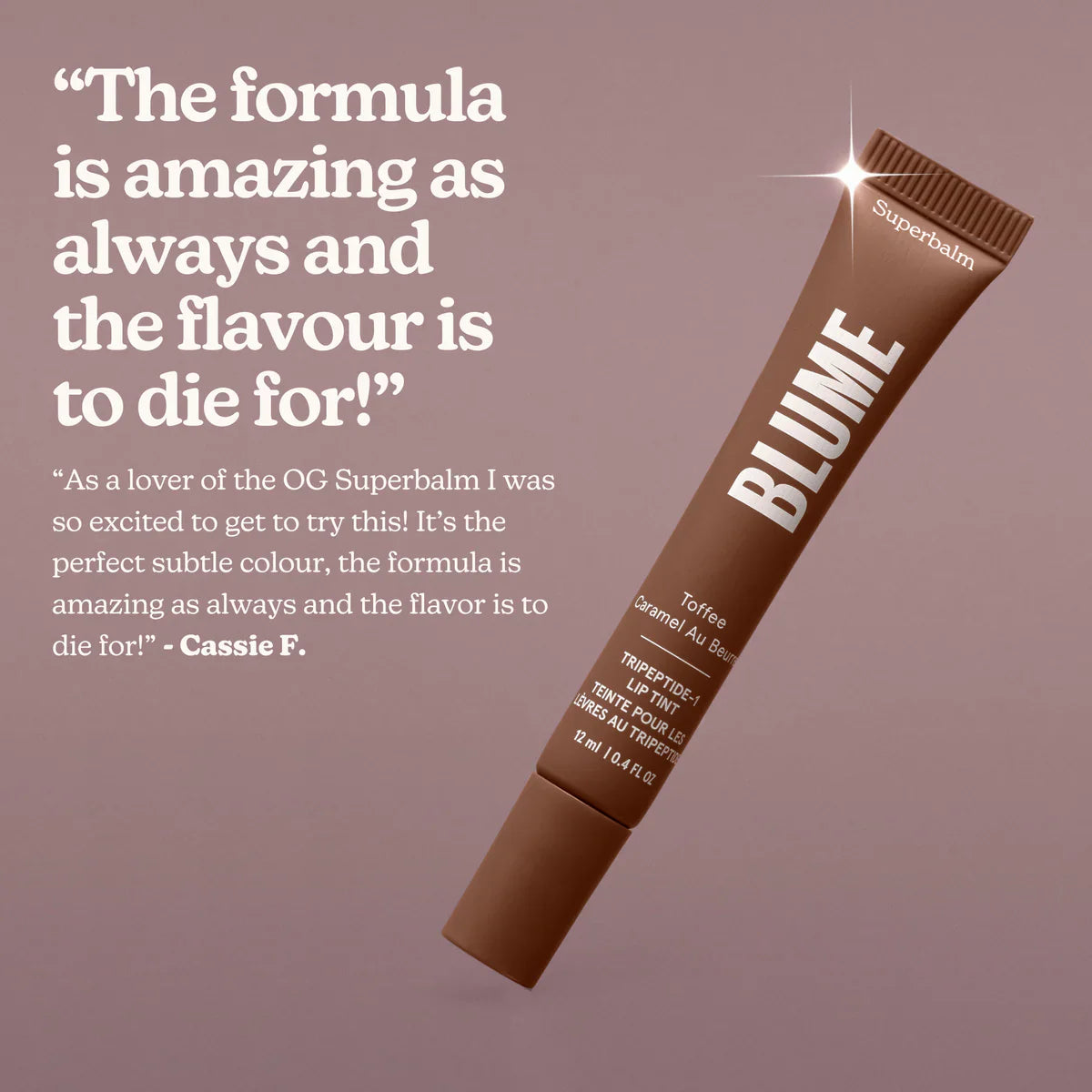Blume Superbalm Tripeptide-1 Lip Tint in Toffee x2