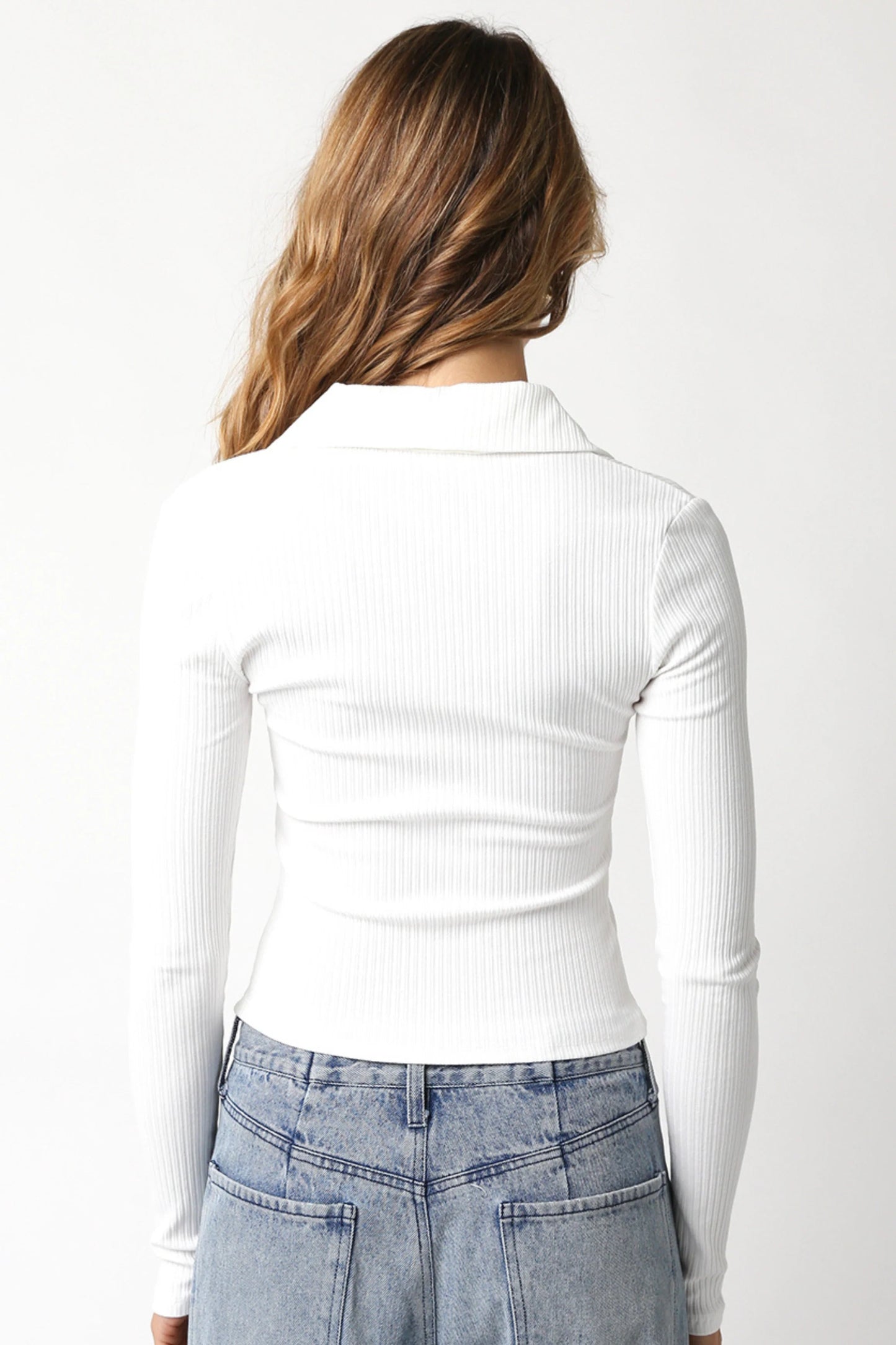 Ruby & Jenna Women's Collared Zip Up