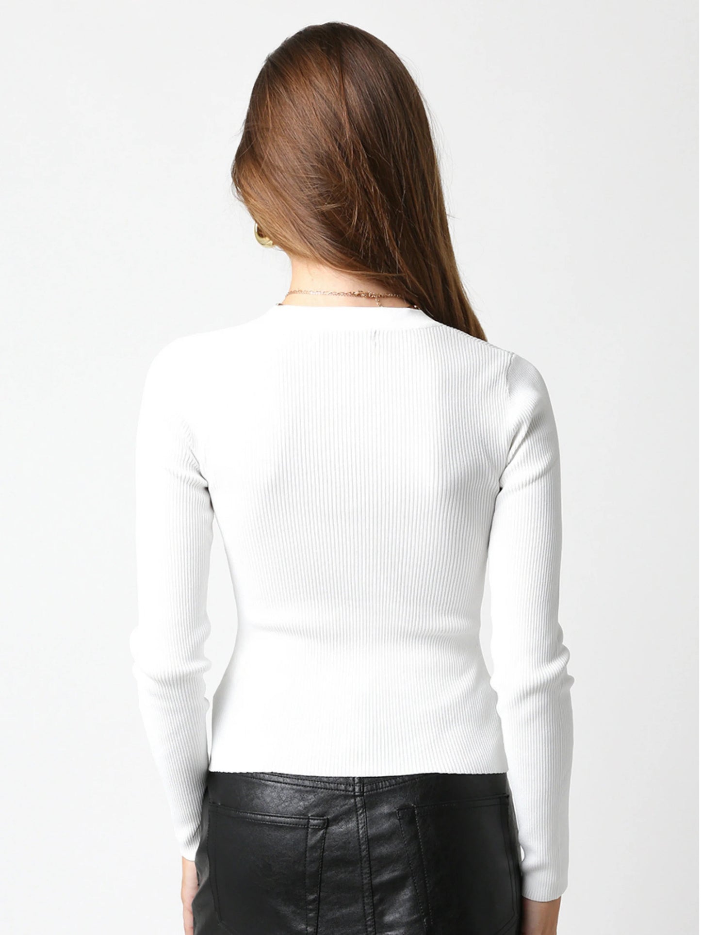 Ruby & Jenna Women's Ribbed Cardigan