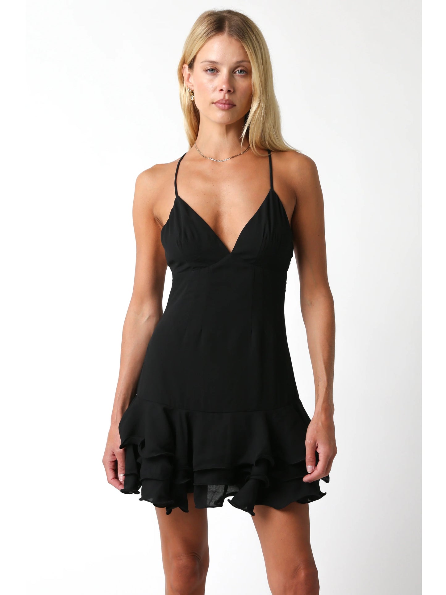 Ruby & Jenna Women's Ruffle Bottom Dress