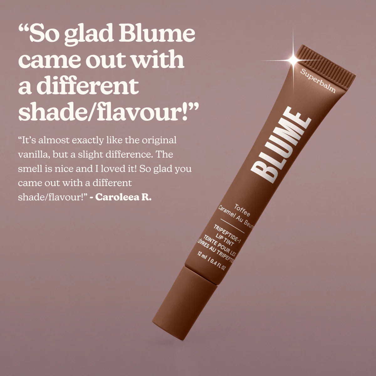 Blume Superbalm Tripeptide-1 Lip Tint in Toffee x2