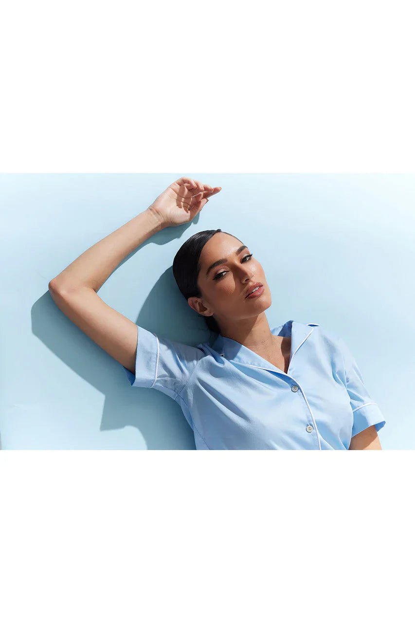 Natori Cotton Sateen Shorts PJ - Bluebell