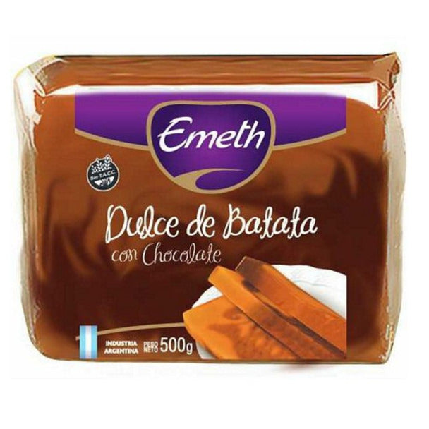 Pampa Direct Emeth Dulce de Batata Sweet Potato Jelly with Vanilla and Chocolate, 500 g / 1.1 lb sealed bar