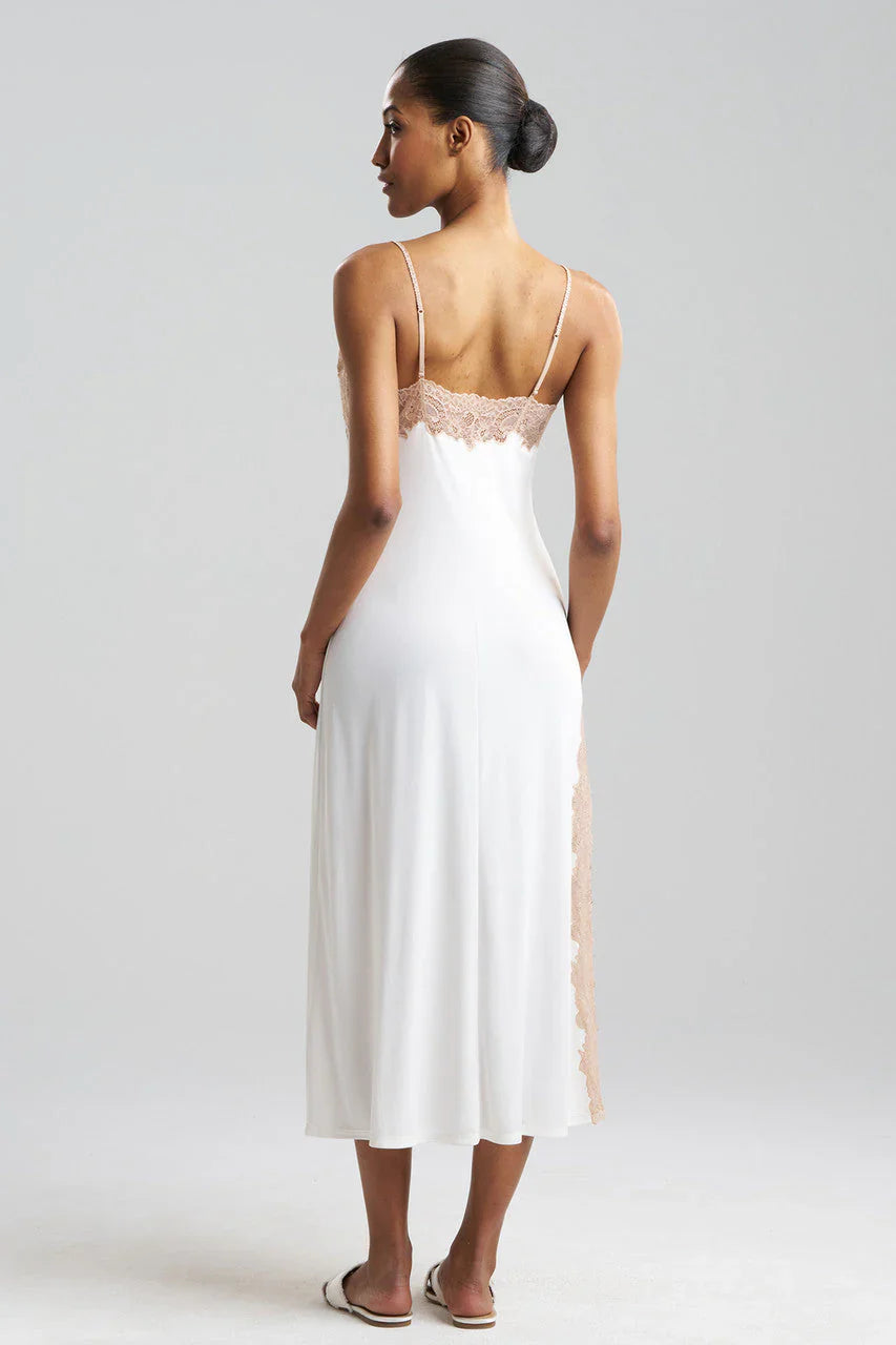 NATORI Enchant Lace Slit Slip Dress 1