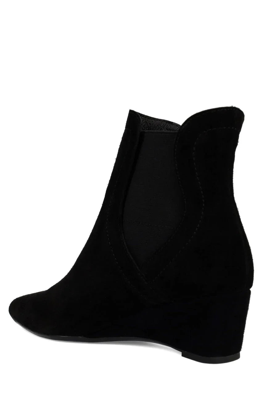 Natori Gaisha-Su Suede Wedge Bootie - Black