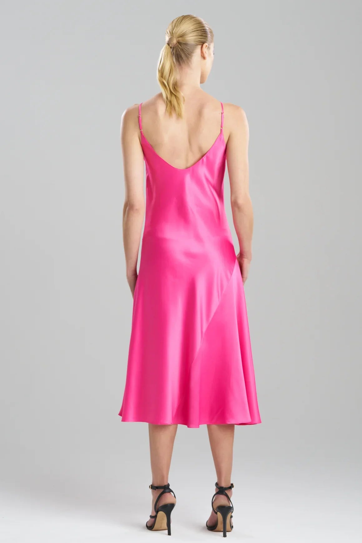 Natori Glamour Scoop Neck Slip Dress - French Fuchsia