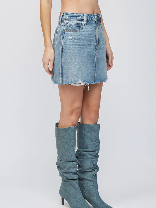 Ruby & Jenna Women's Denim Mini Skirt