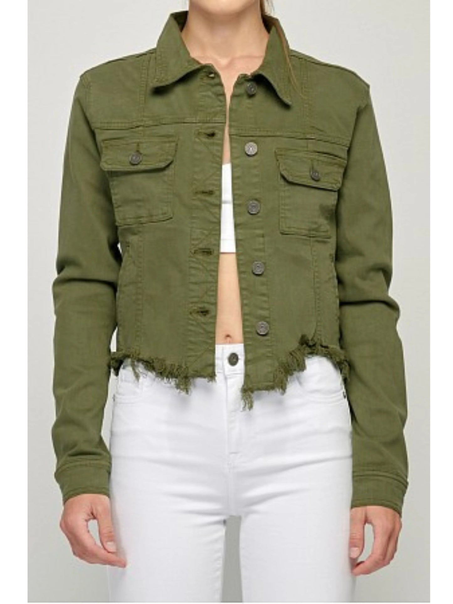 Ruby & Jenna Women's Hidden- Fitted Jacket With Uneven Hem