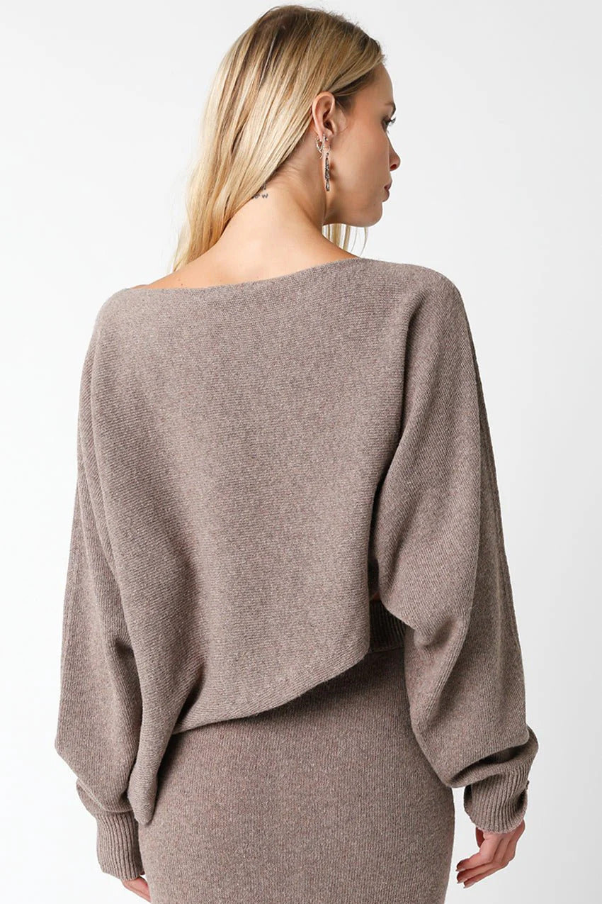 Ruby & Jenna Women's ASymmetrical Sweater