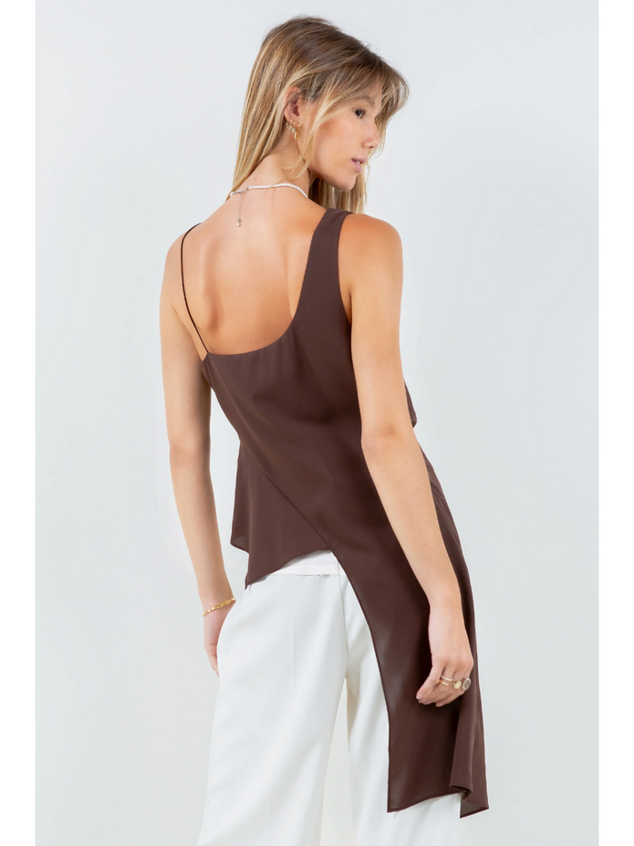 Ruby & Jenna Women's Cami Top Asymmetric Shoulder