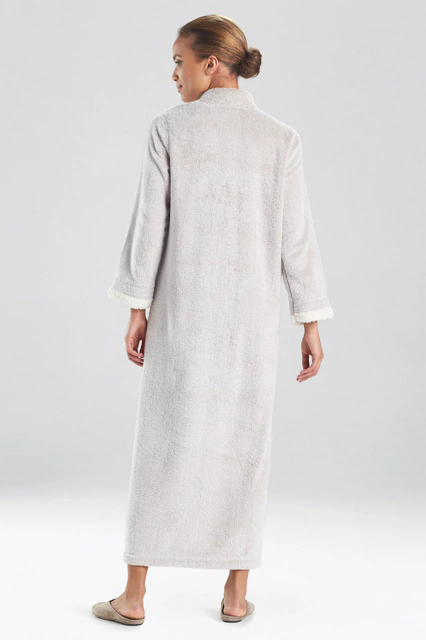Natori Sherpa Zip Caftan - Cashmere