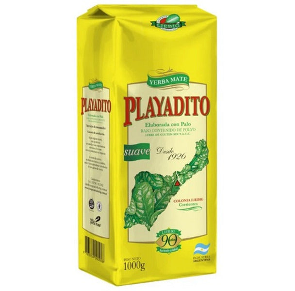 Pampa Direct Playadito Yerba Mate Traditional Con Palo from Colonia Liebig - New Packaging, 1 kg / 2.2 lb