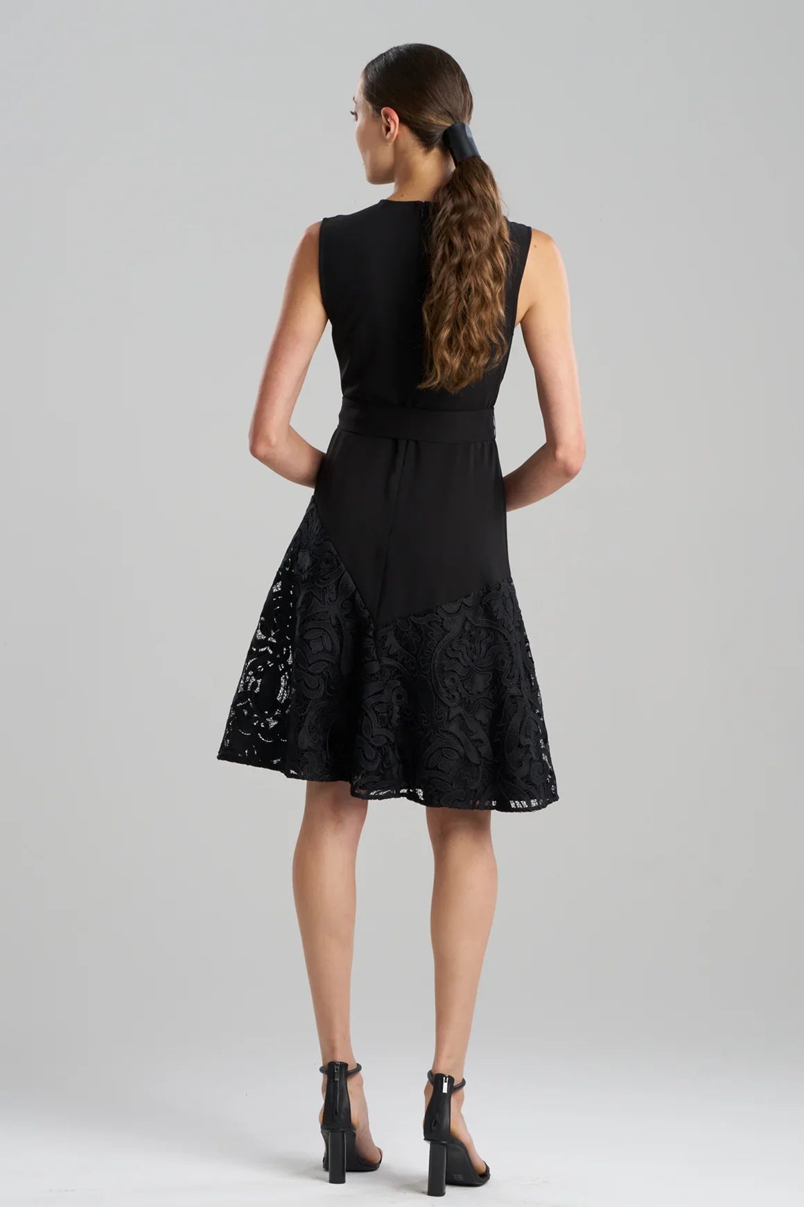 NATORI Suzani Lace Flare Dress