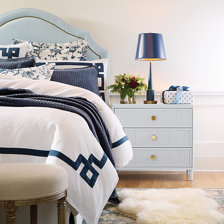 Ballard Designs Didi Table Lamp - Navy With Brass