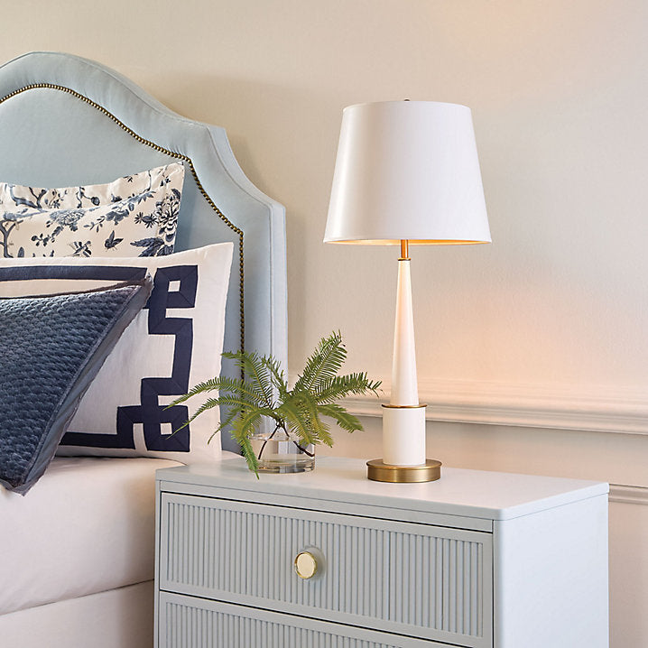Ballard Designs Didi Table Lamp - White with brass