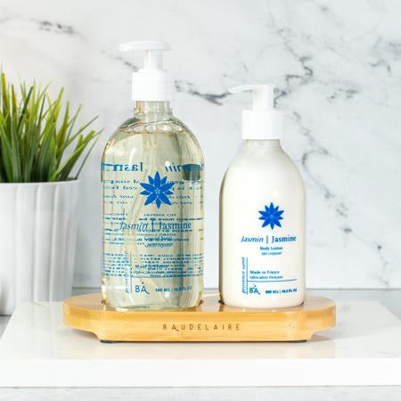 Dorothy Lane Baudelaire Jasmine Soap and Lotion Gift Set with Bamboo Tray