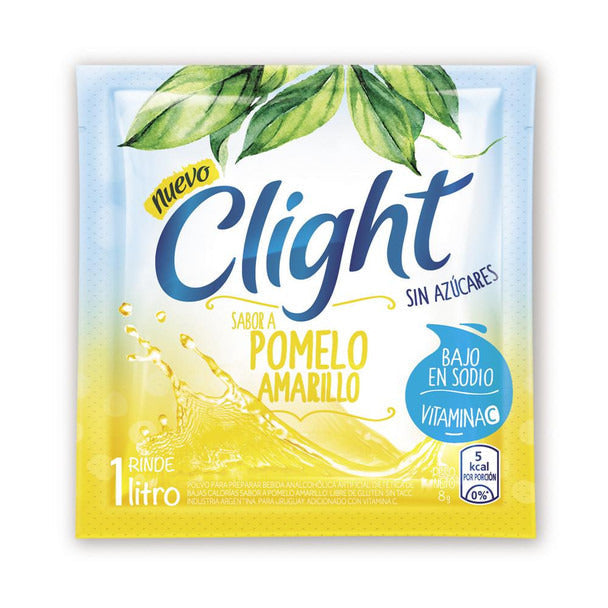 Pampa Direct Jugo Clight Pomelo Amarillo Powdered Juice Yellow Grapefruit Flavor No Sugar, 8 g / 0.3 oz (box of 20)