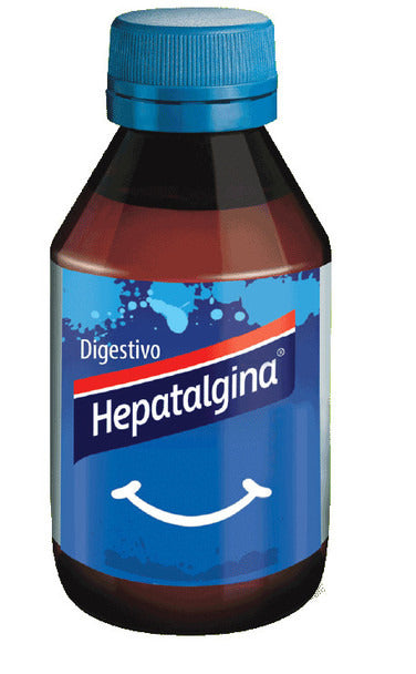 Pampa Direct Hepatalgina Natural After-Food Digestive With Artichoke, Boldo, Daucus Carota, Menthol Extract, 120 ml / 4.06 oz dropper bottle