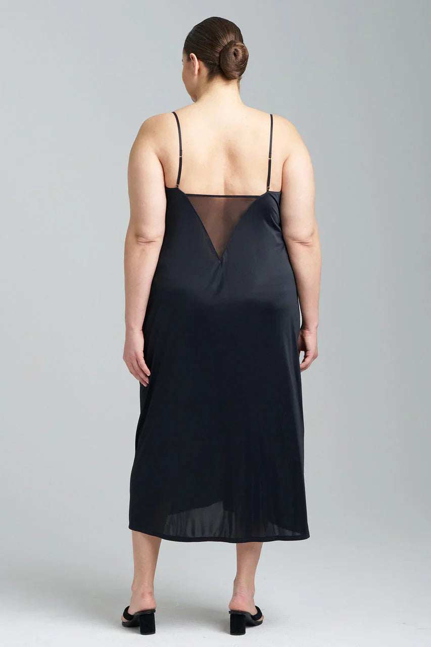 NATORI Body Doubles Mesh Slip Dress