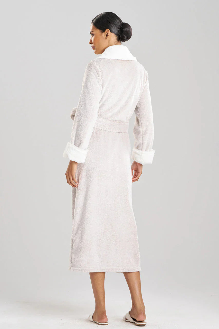 Natori Frosted Faux Fur Robe - Cashmere