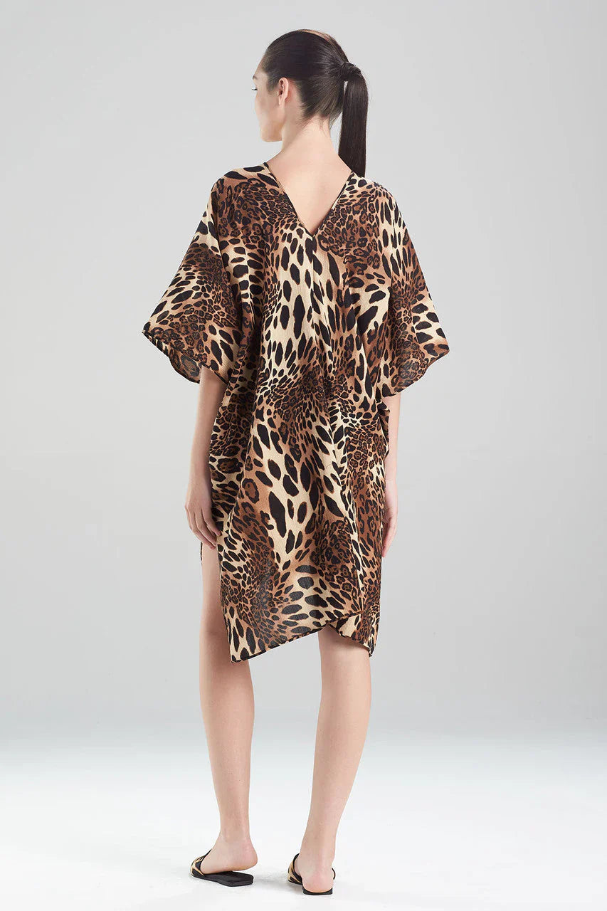 NATORI Luxe Leopard Cotton Gauze Cover-Up