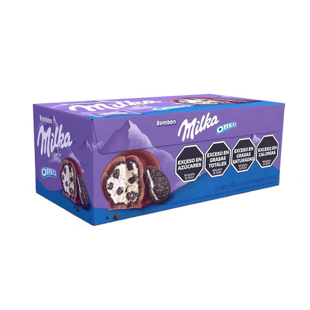 Pampa Direct Milka Bombón Oreo Milk Chocolate & Oreo Cookies Bites Delicious Snacks, 247 g / 8.71 oz (box of 13 units)