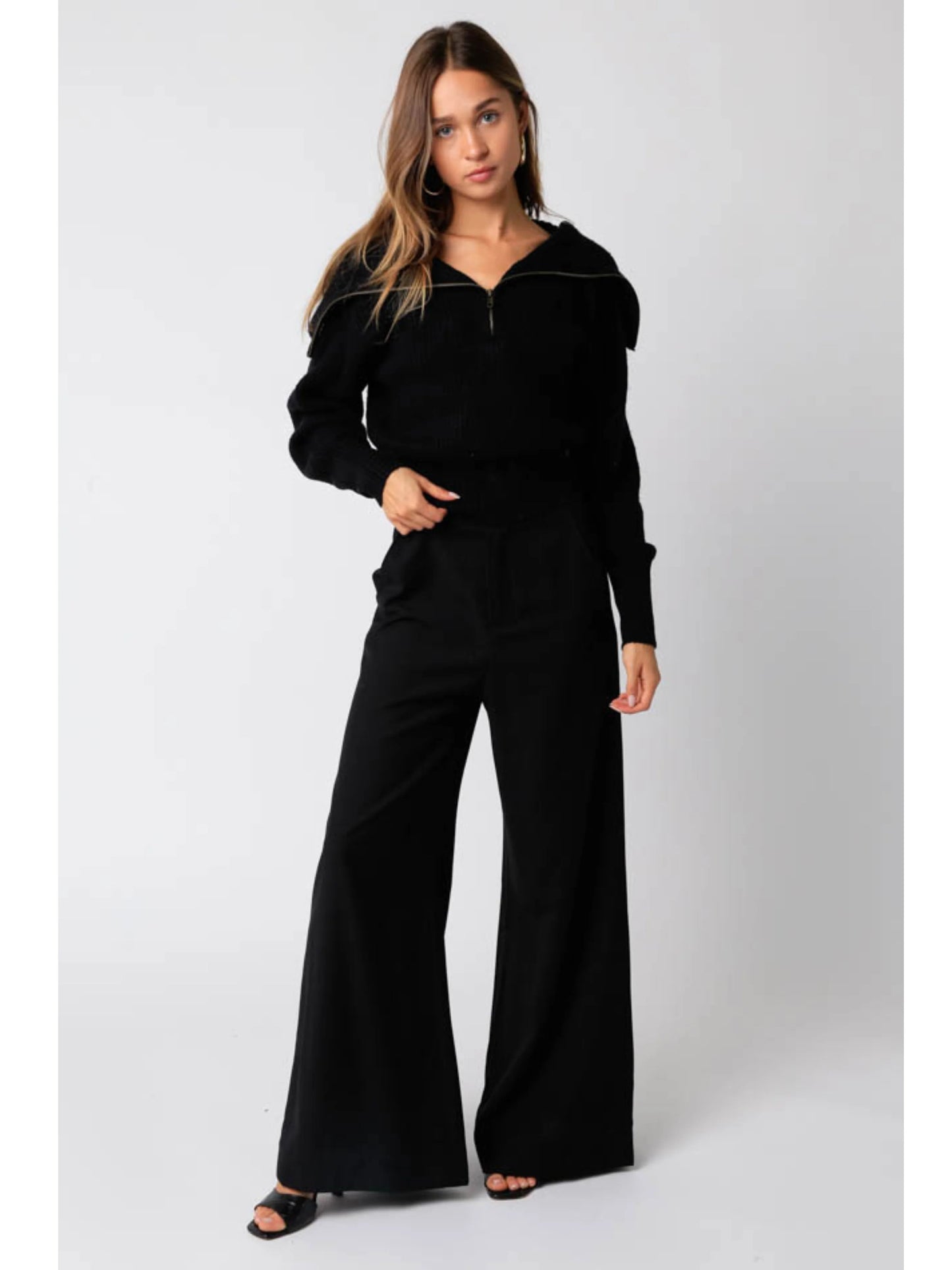 Ruby & Jenna Women's Wide Leg Trouser Pant