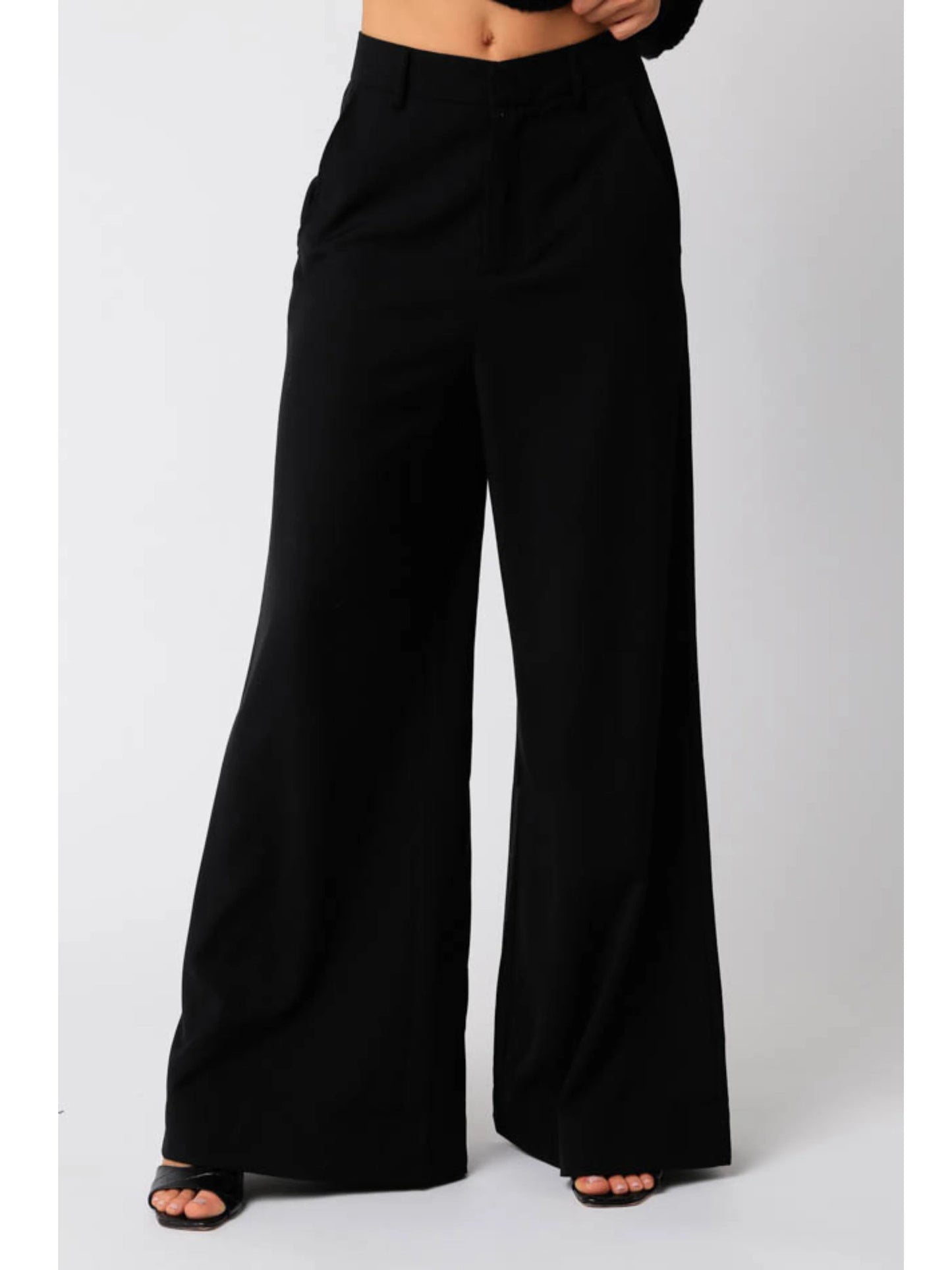 Ruby & Jenna Women's Wide Leg Trouser Pant