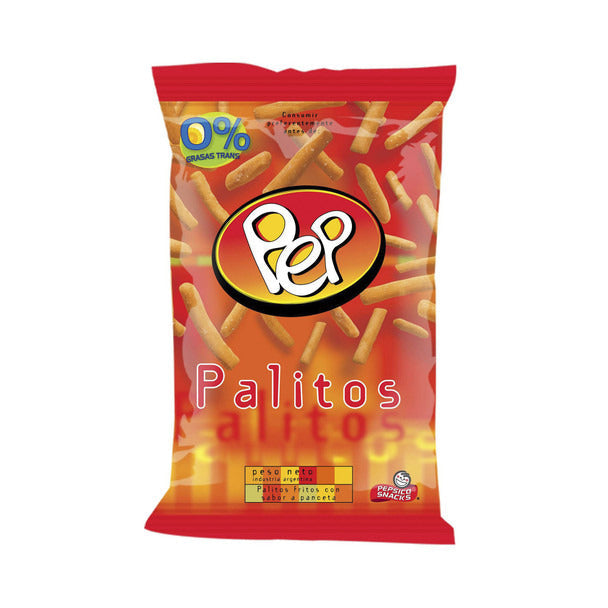 Pampa Direct Palitos Pep Snack Fried Wheat Flour Sticks with Bacon Flavor, 120 g / 4.23 oz bag