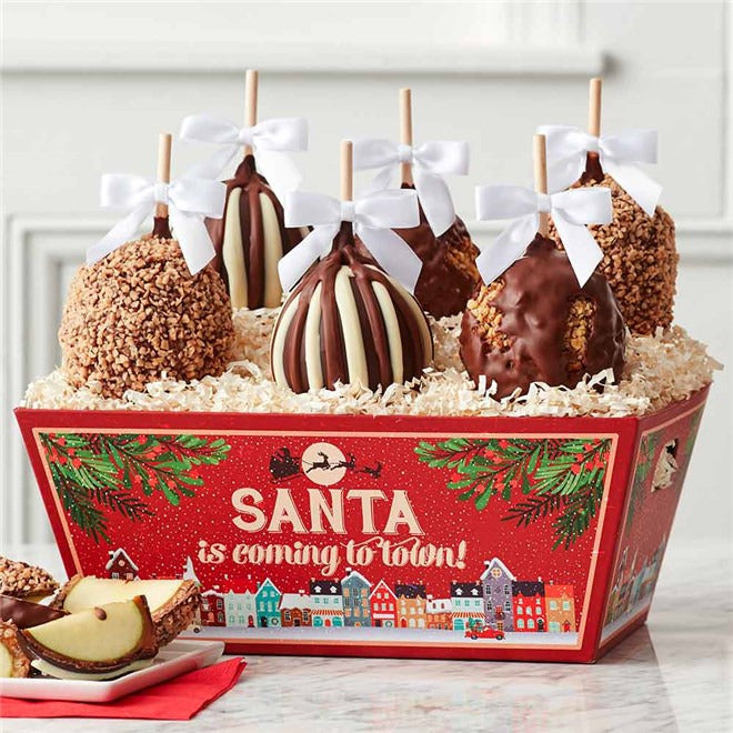 Mrs Prindables Santa's Coming to Town Caramel Apple Gift Tray