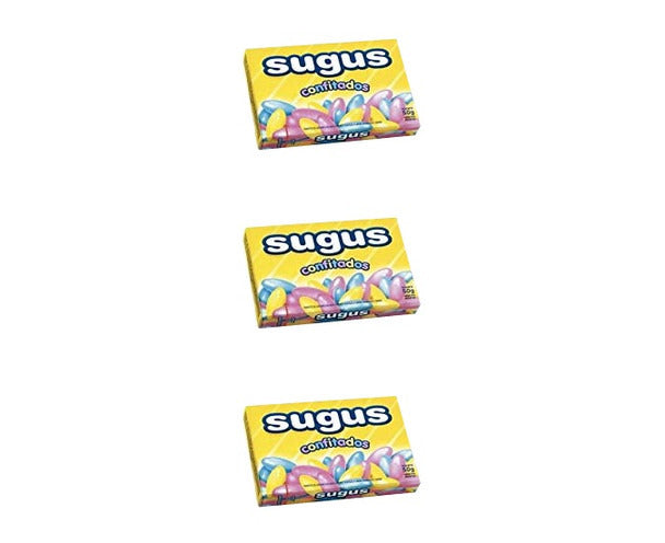 Pampa Direct Sugus Confitados Hard Candy with Soft Interior, 50 g / 1.8 oz box (pack of 3)
