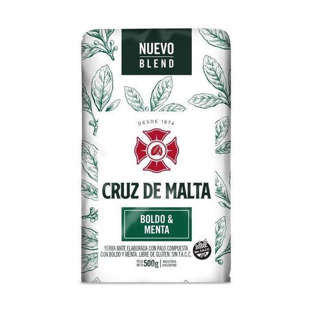 Pampa Direct Cruz de Malta Blend Boldo y Menta Yerba Mate with Boldo & Mint, 500 g / 1.1 lb