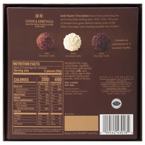 Lindt Chocolate Lindt Gourmet Truffles (5-pc, 2.8 oz)