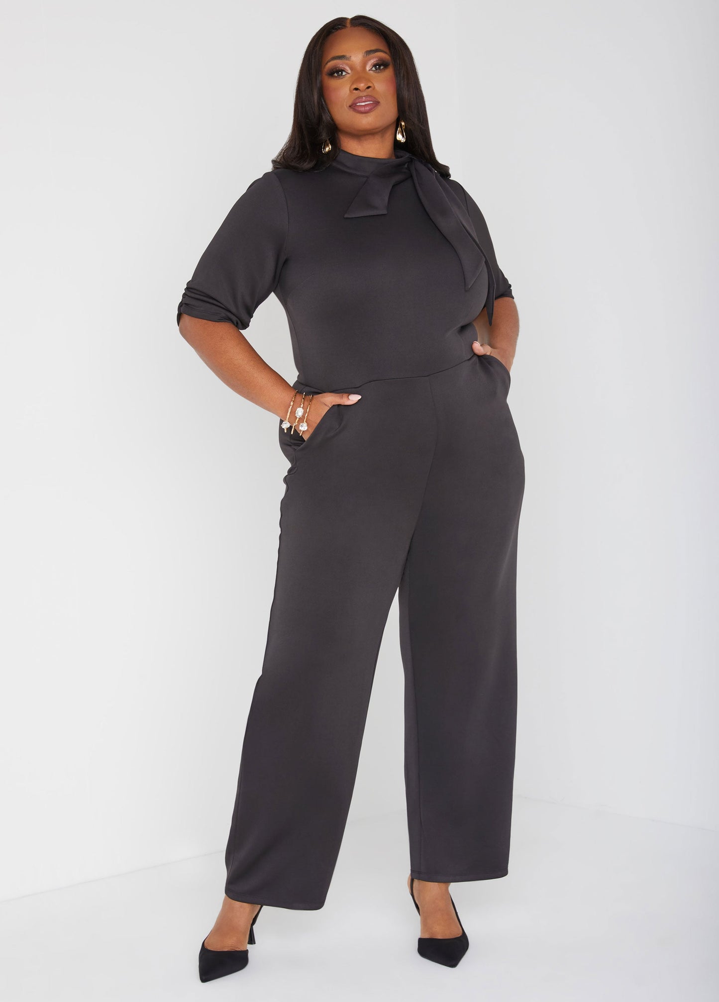 Knotted Straight Knotted Straight Leg Jumpsuit