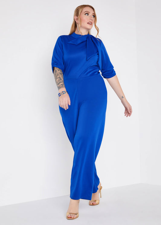 Knotted Straight Knotted Straight Leg Jumpsuit