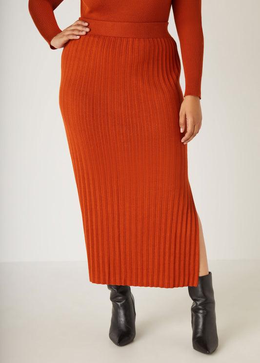 Ashley Stewart Pleated Knitted Midi Skirt (x2)