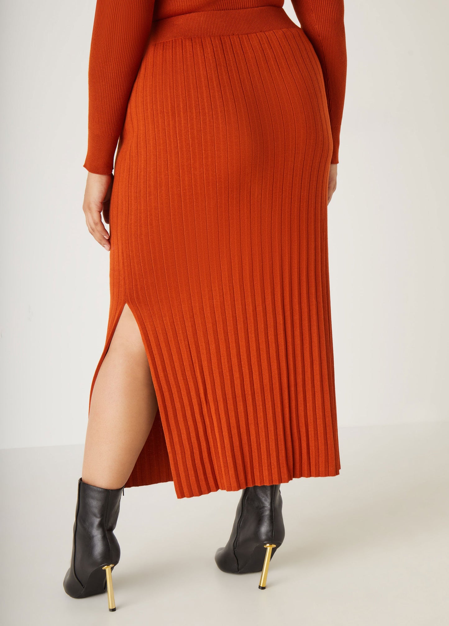 Ashley Stewart Pleated Knitted Midi Skirt (x2)