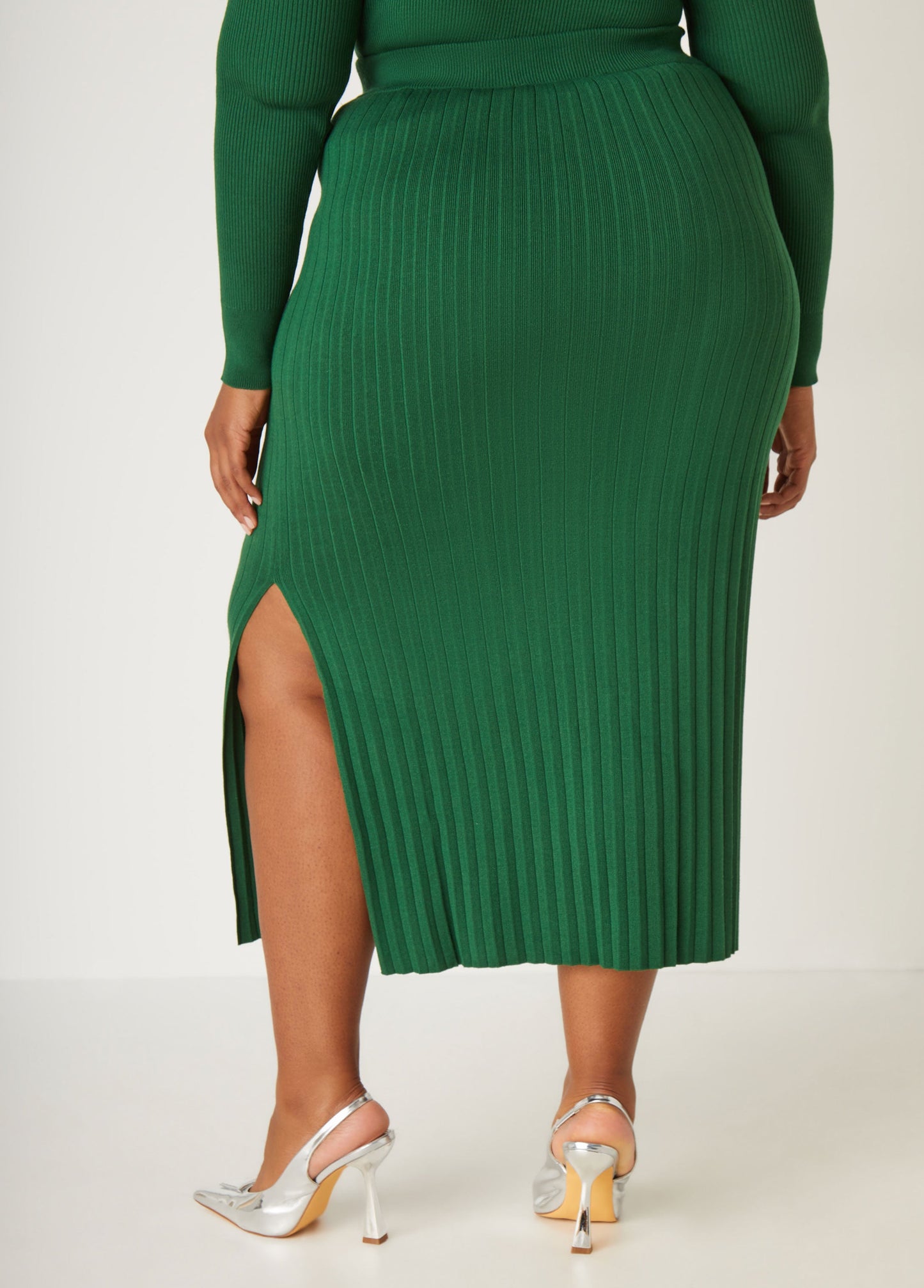 Ashley Stewart Pleated Knitted Midi Skirt (x2)